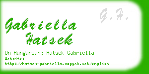 gabriella hatsek business card